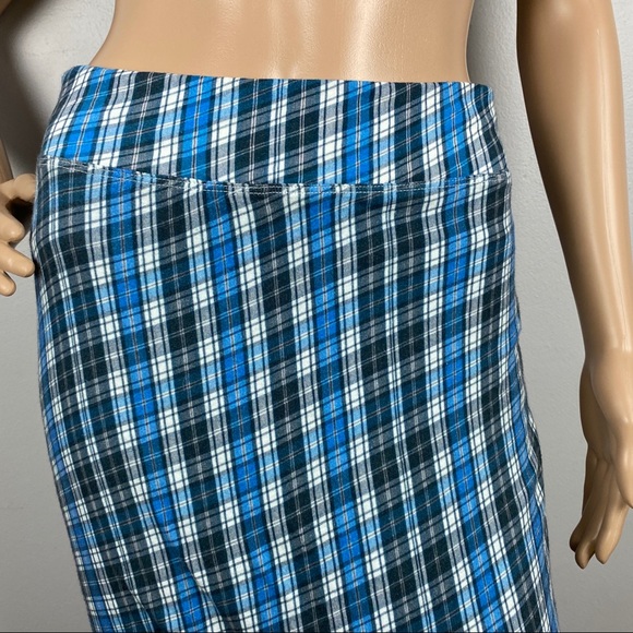 NEW FRANK & EILEEN ASYMMETRICAL PLAID MAXI SKIRT - Picture 4 of 9